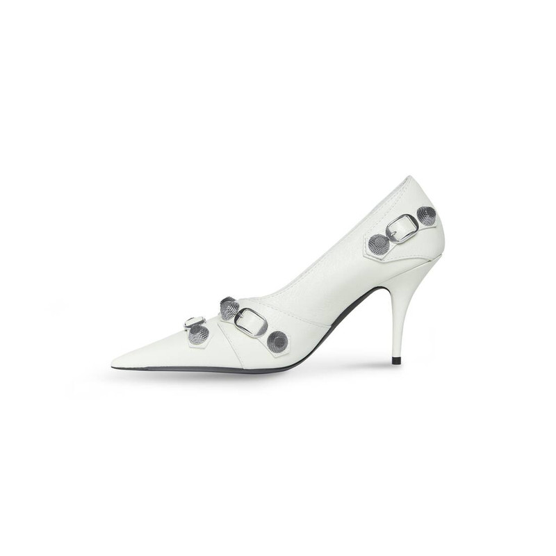 BALENCIAGA Women's Cagole 90mm Pump in Optic White outlook