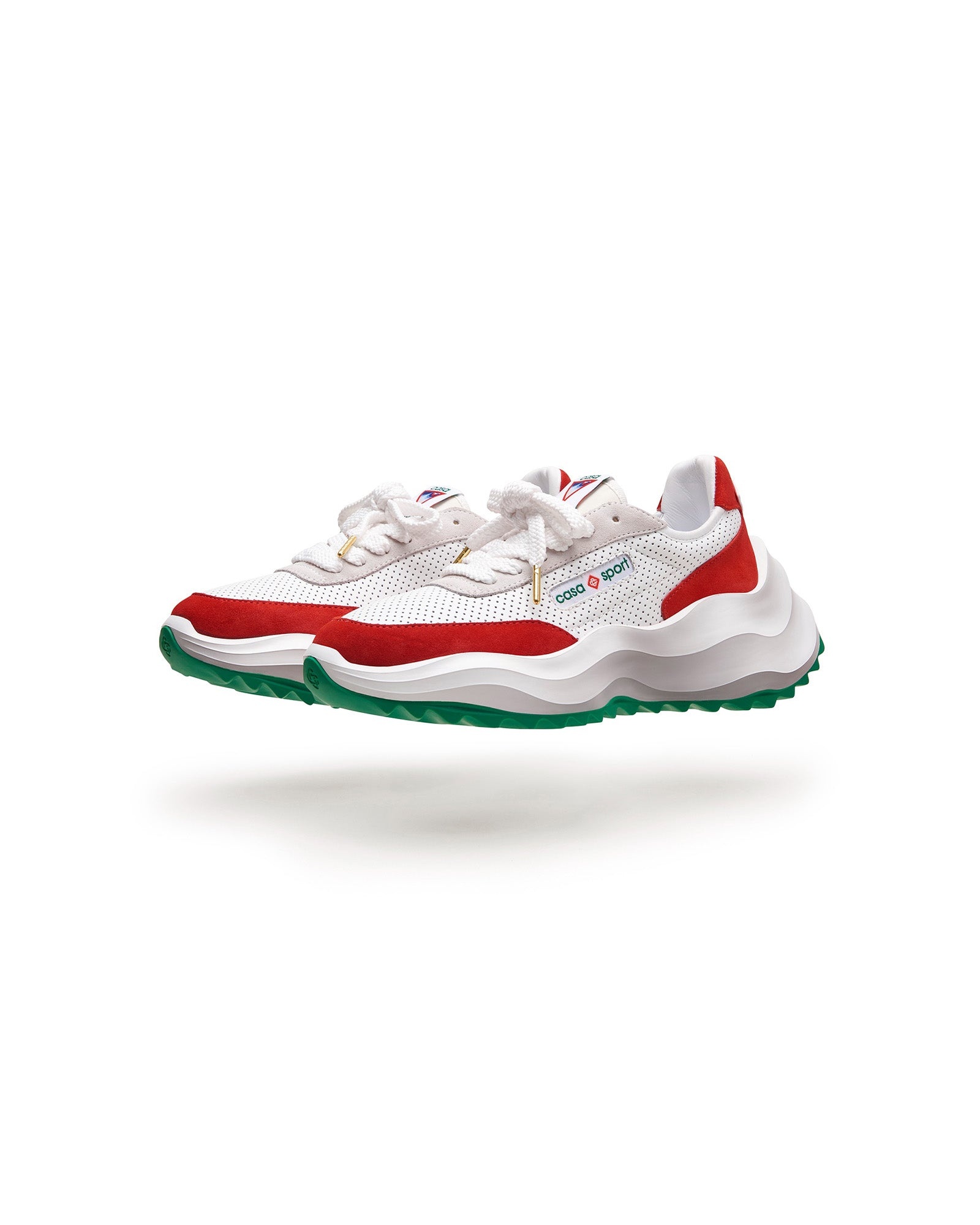 Mens Atlantis White & Red Sneaker - 4