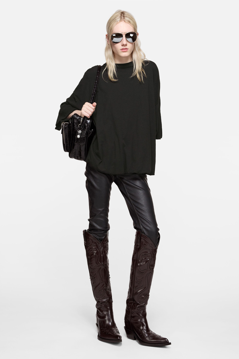 Acne Studios Gathered logo t-shirt - Black outlook