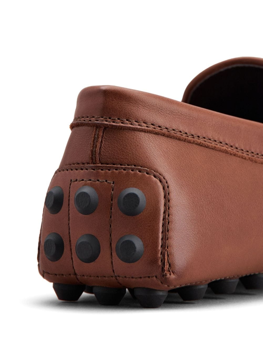 logo-embossed leather penny loafers - 5