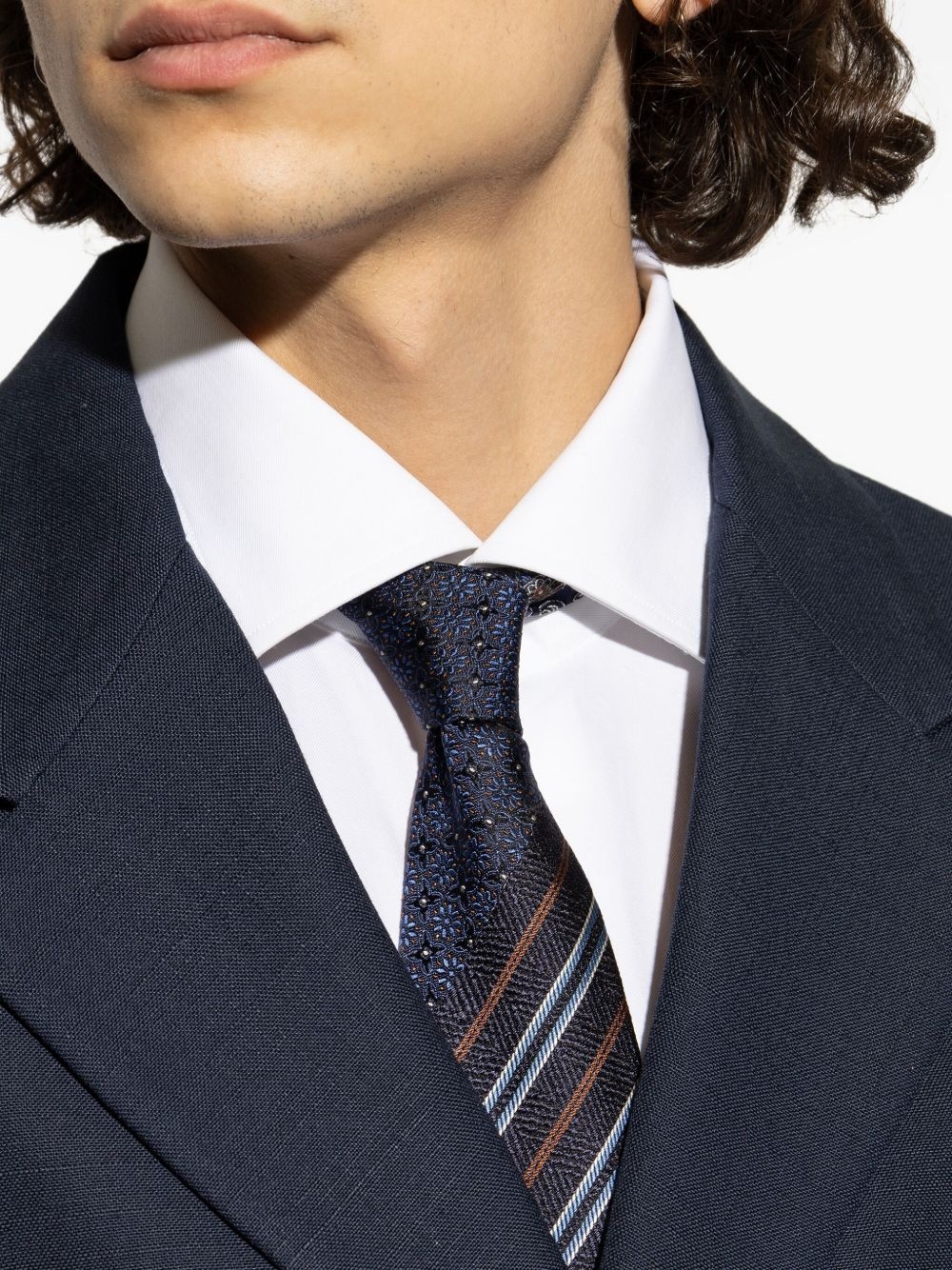 paisley-pattern silk tie - 4