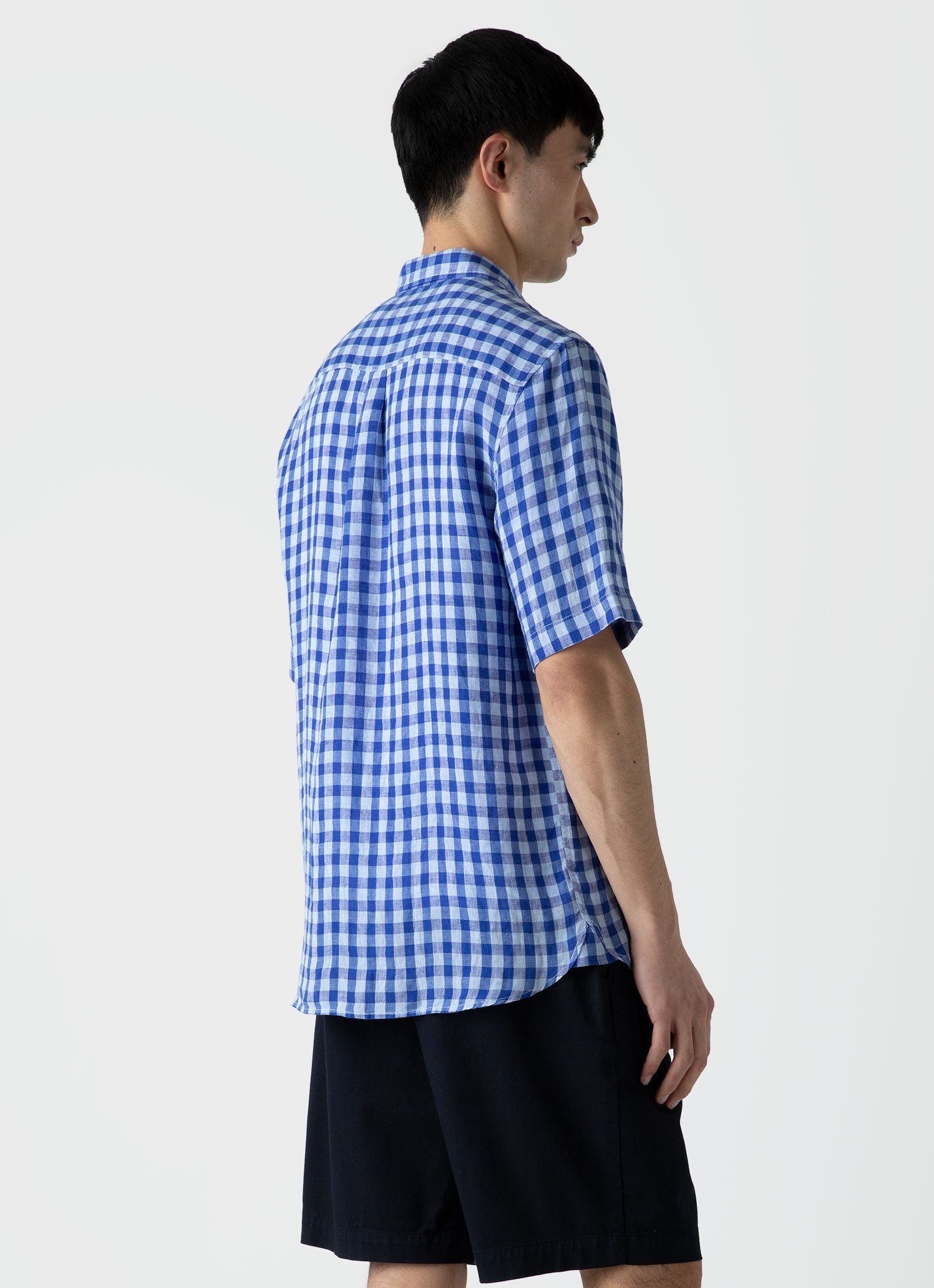 Short Sleeve Linen Shirt - 4