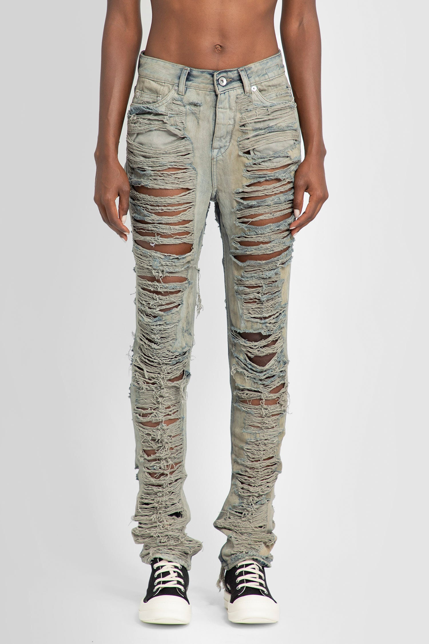 RICK OWENS WOMAN GREY JEANS - 2