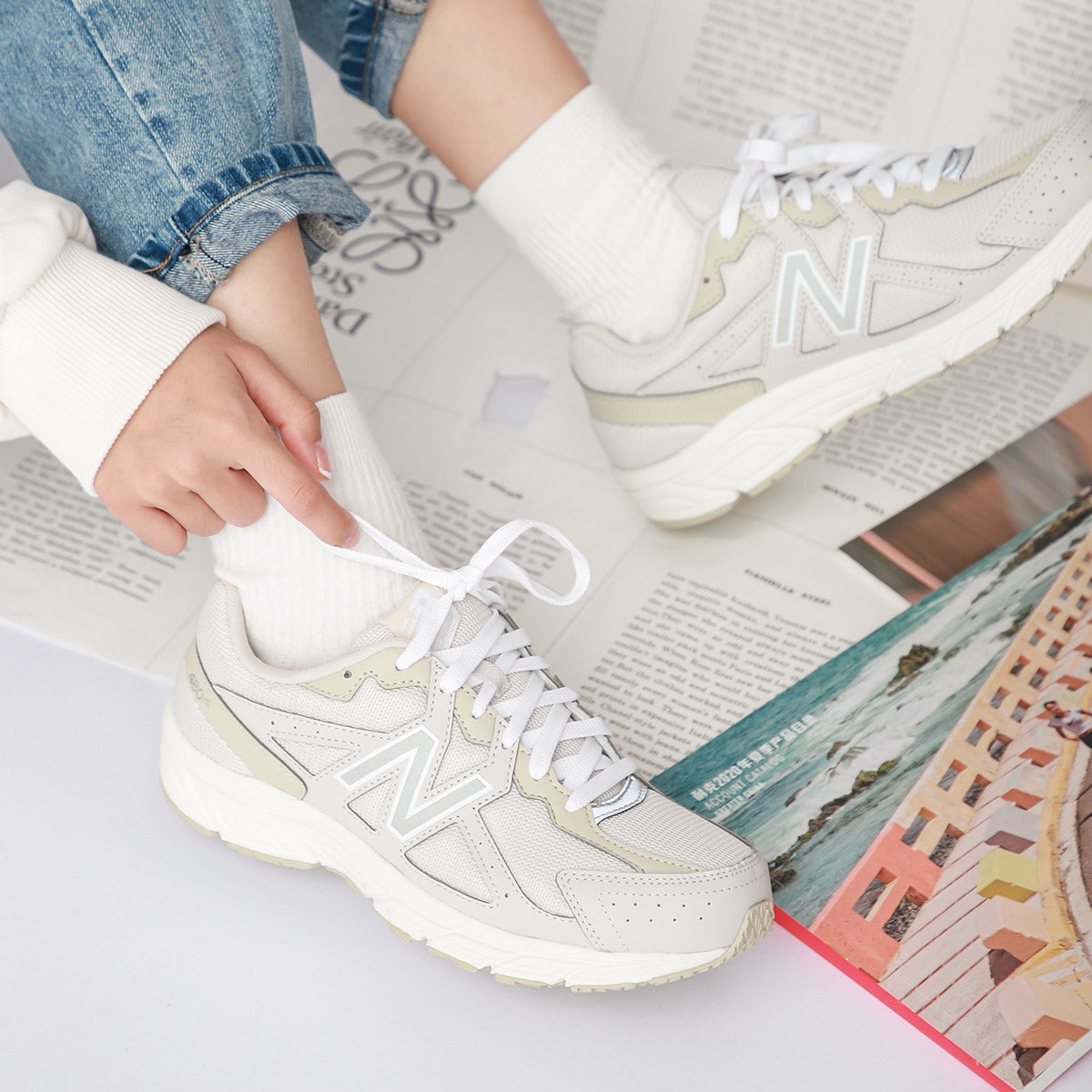 New Balance (WMNS) New Balance 480 Beige 'Cream y' W480KO5