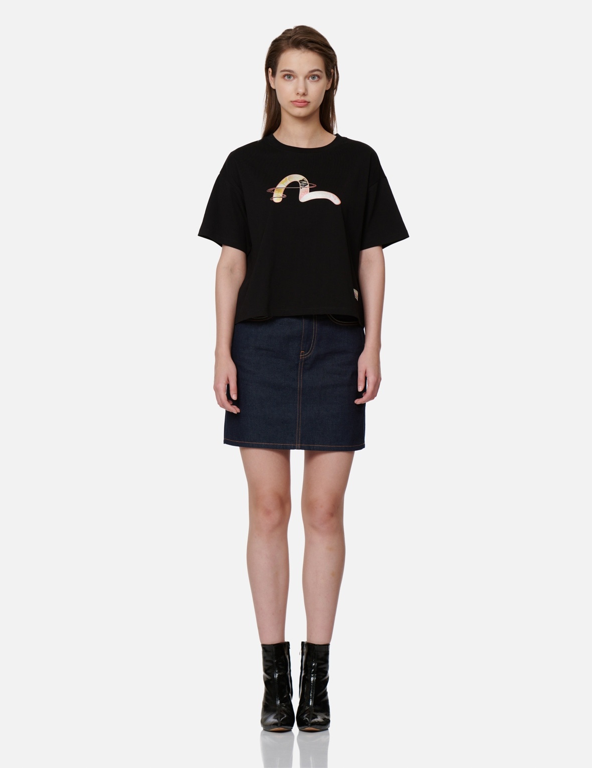 JAPANESE-PATTERN SEAGULL PRINT T-SHIRT - 5