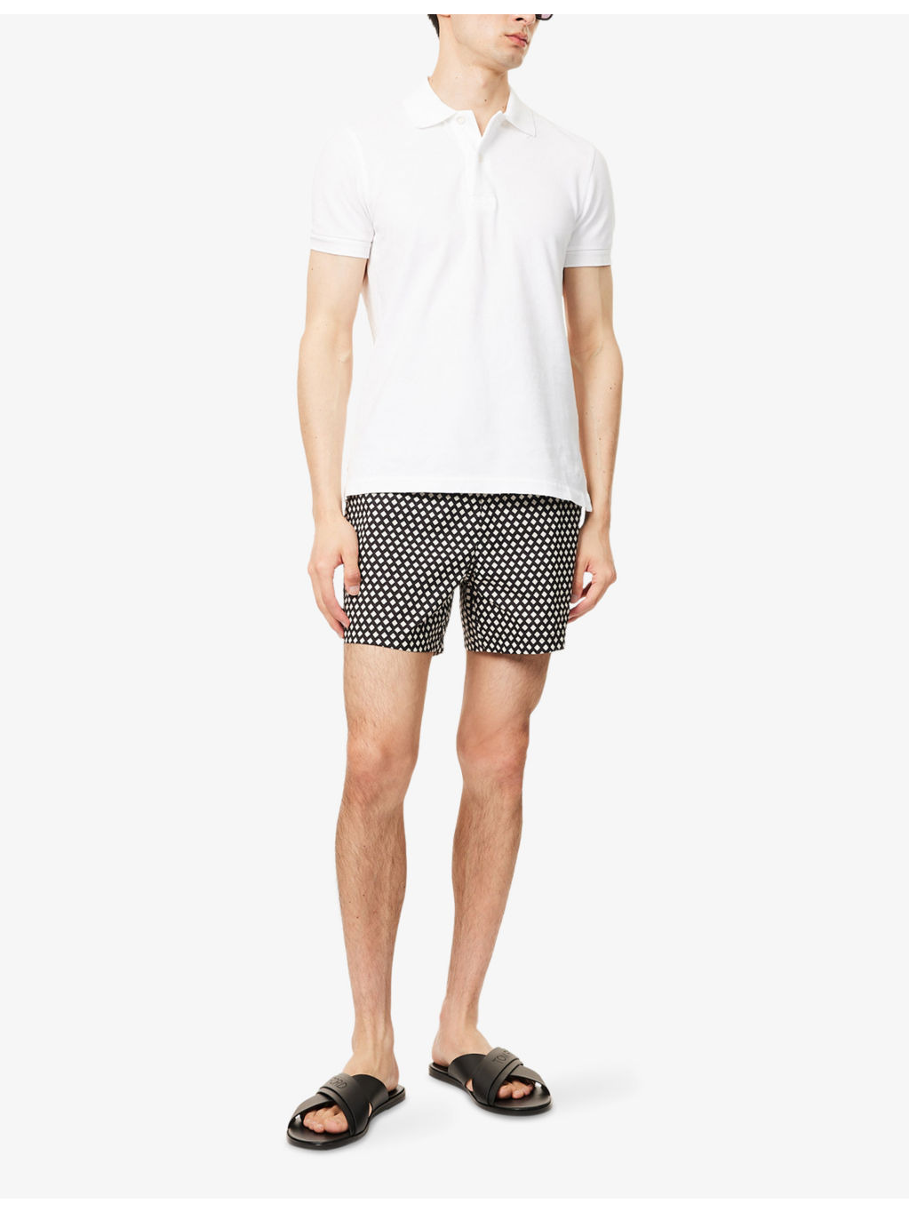 Regular-Fit Graphic-Pattern Woven Swim Shorts - 2