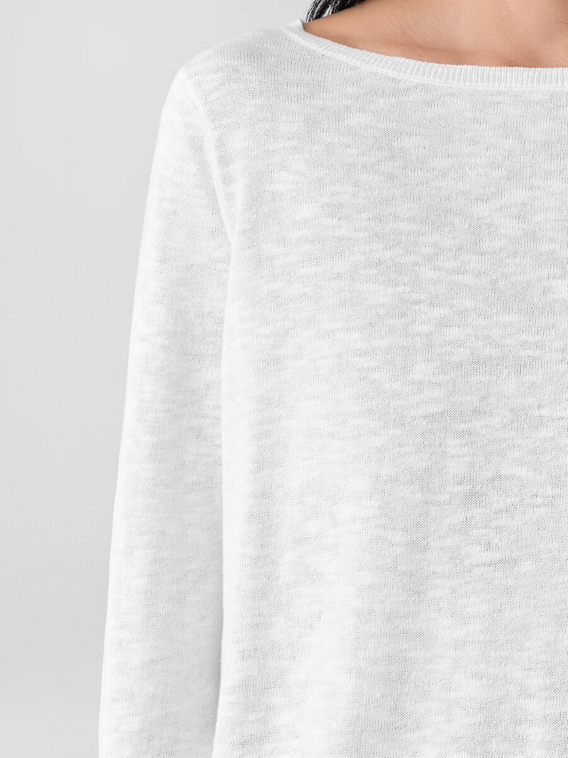 Organic Linen Cotton Slub Bateau Neck Top 5