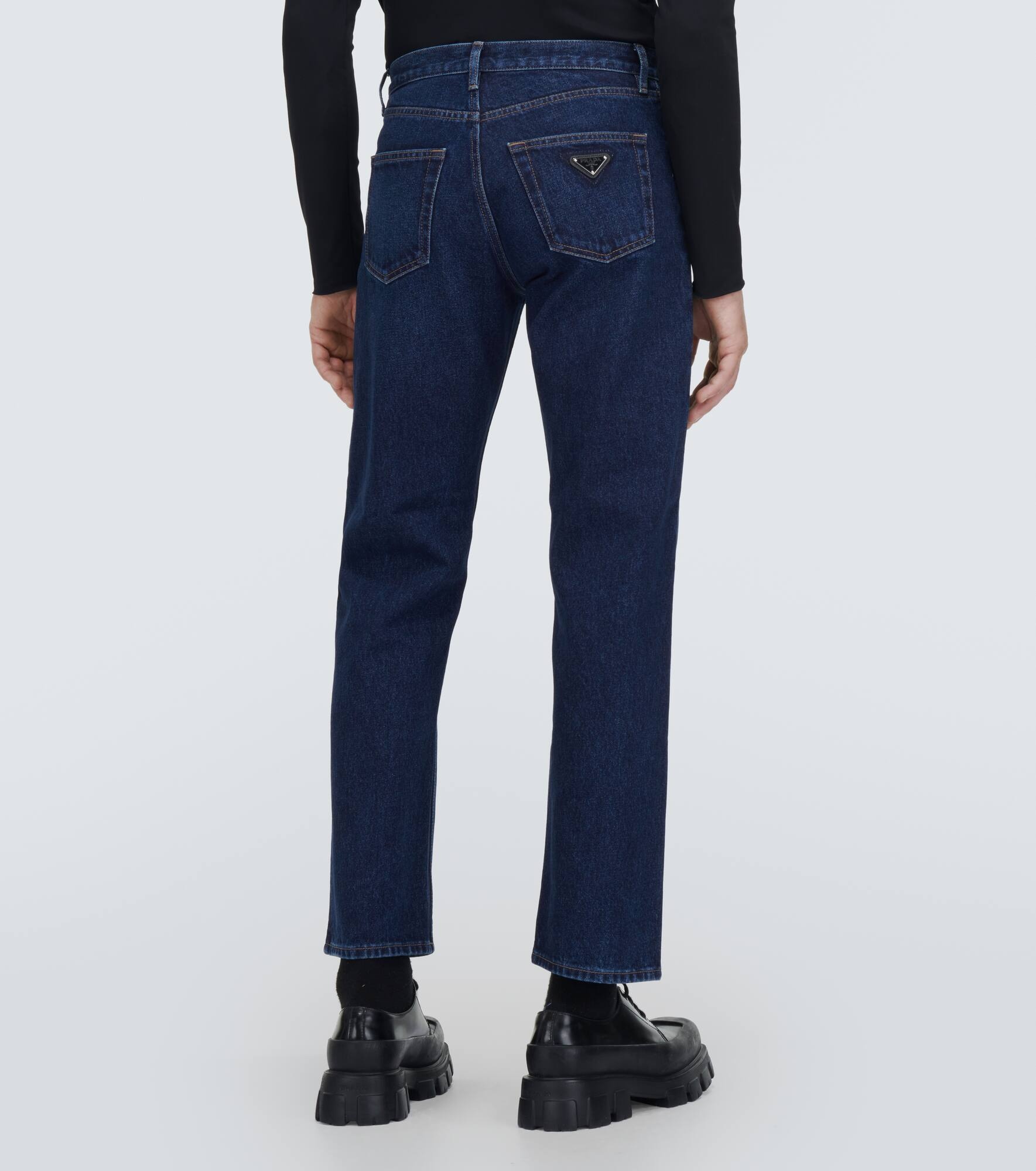 Mid-rise straight jeans - 4