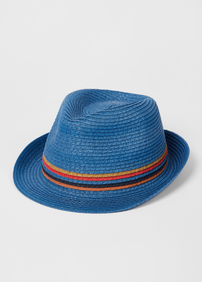 Paul Smith Blue 'Artist Stripe' Trilby Hat outlook