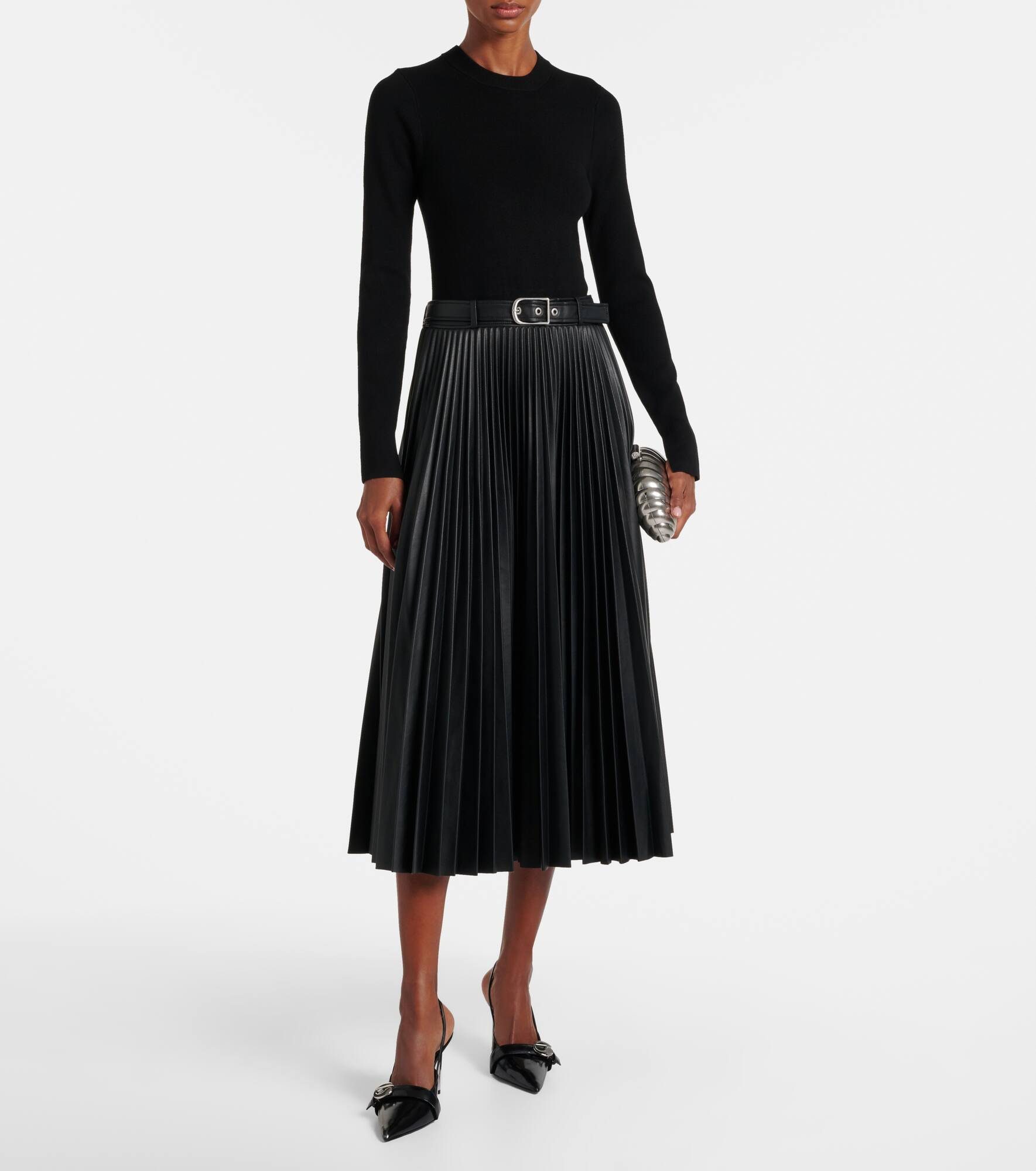 Abilene knitted pleated midi dress - 2