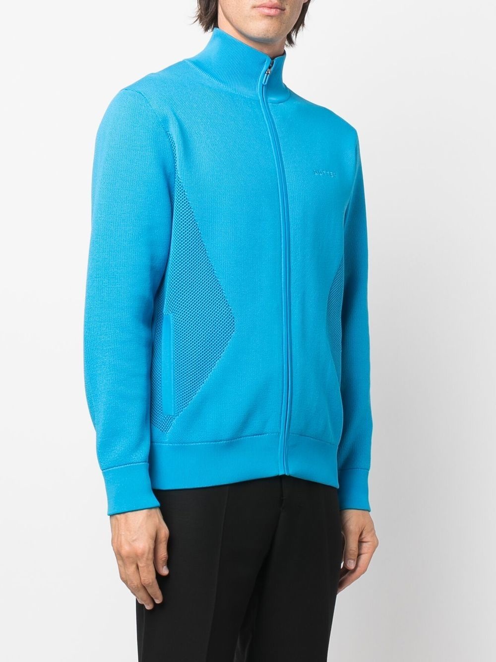 embroidered-logo zip-up sweatshirt - 3