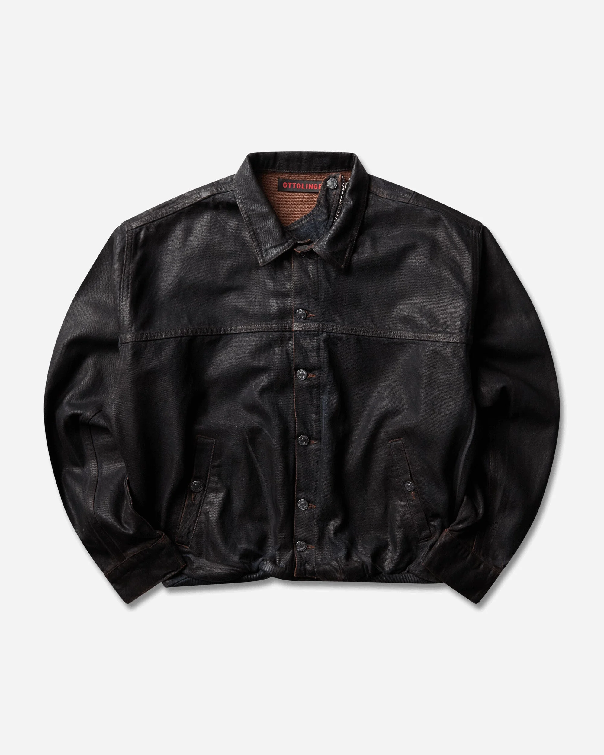 Women's Glazed Flex Denim Jacket Brown Overdye - 1
