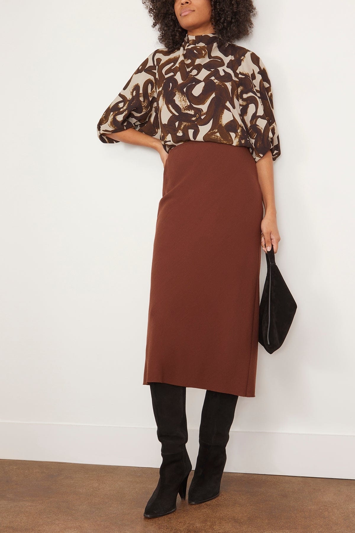 Separ Skirt in Brown - 2