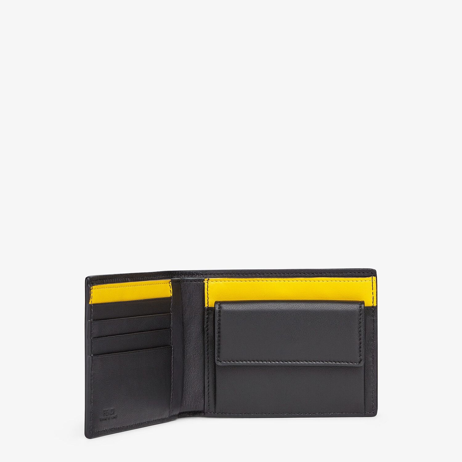 Black nappa leather bi-fold wallet - 3