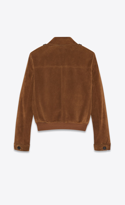 SAINT LAURENT jacket in suede outlook