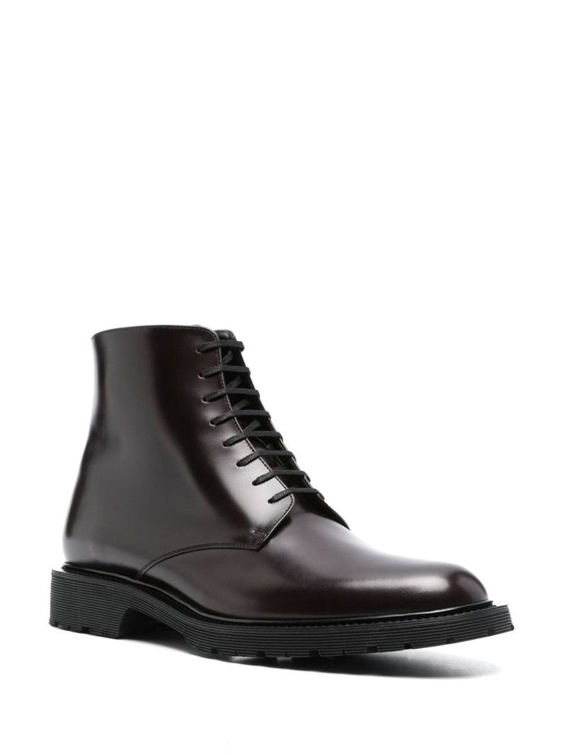 SAINT LAURENT leather ankle boots outlook
