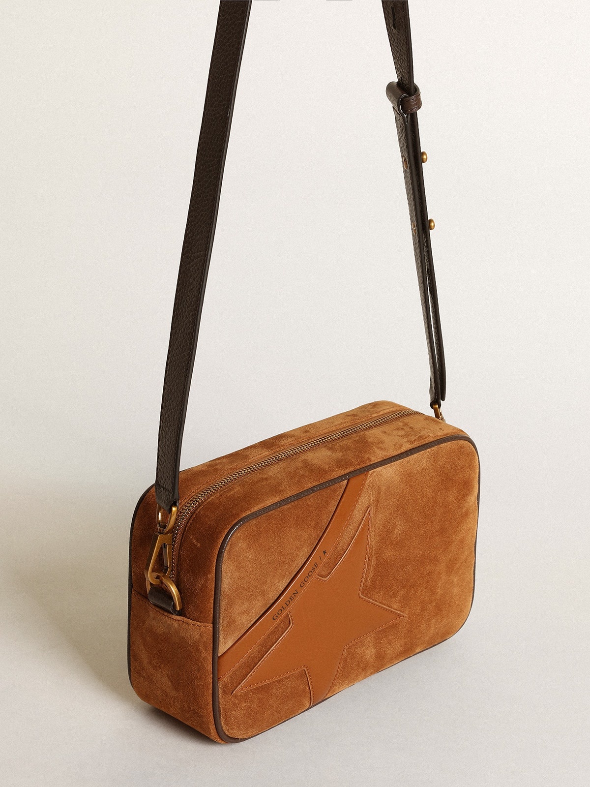 Star Bag in tobacco-colored suede with tone-on-tone leather star - 2