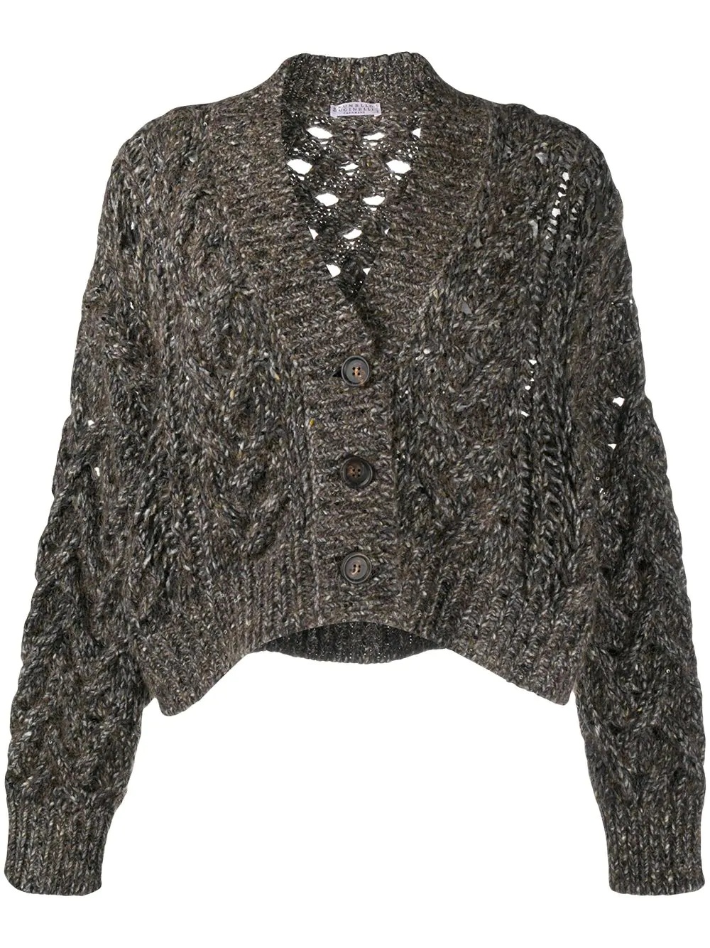 chunky-knit cardigan - 1