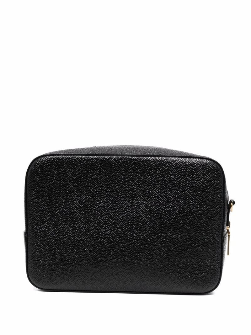 Thom Browne embossed four-bar wash bag outlook