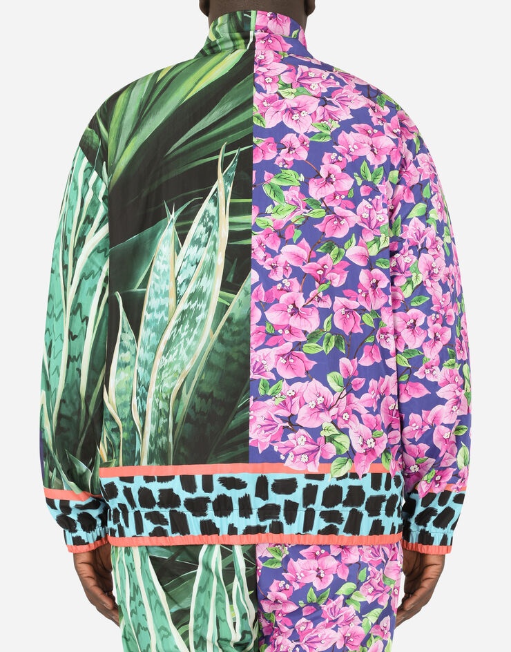 Nylon jacket with jungle mix print - 8