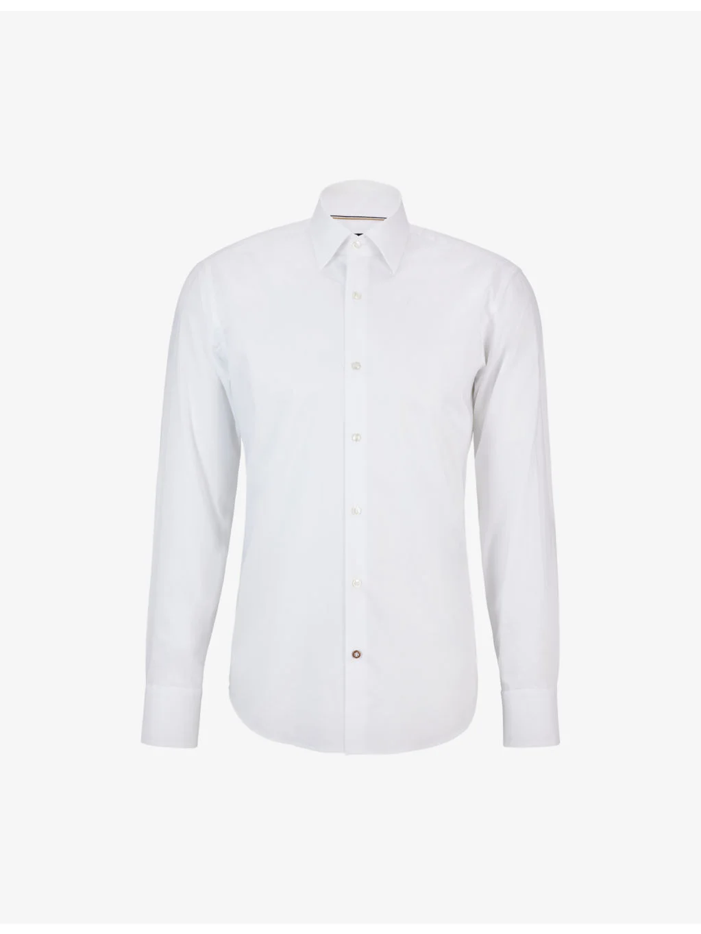 Regular-fit long-sleeved cotton-poplin shirt - 1