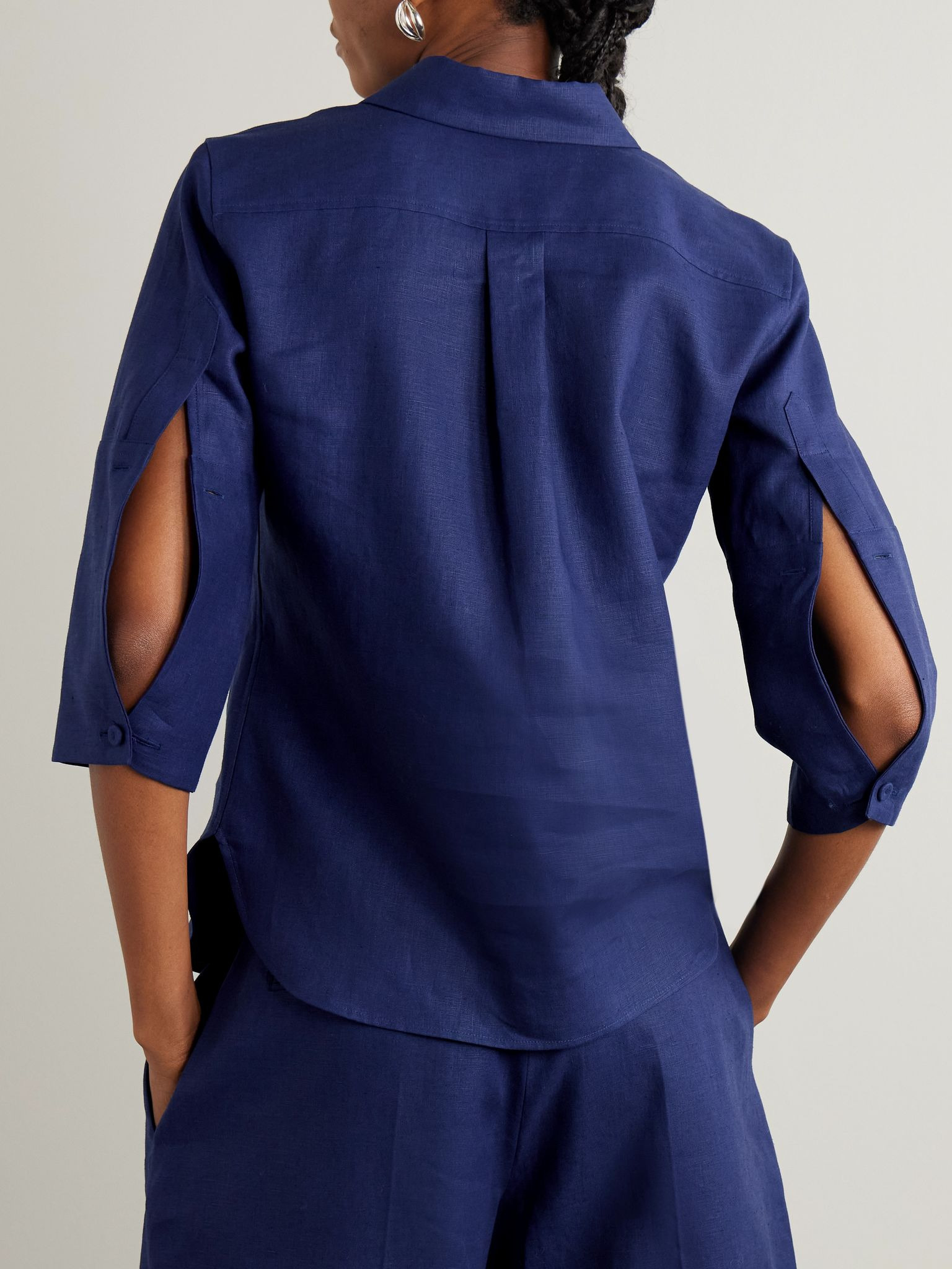 Linen shirt Indigo - 4