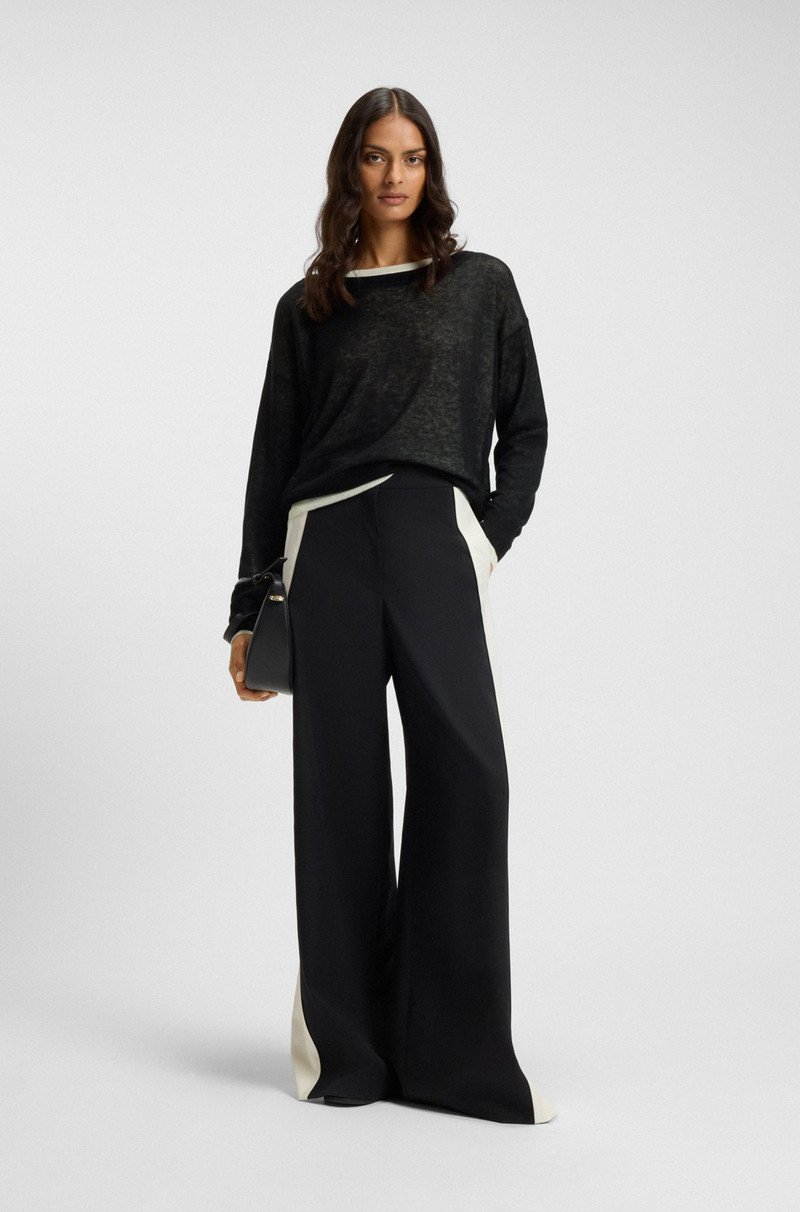 BOSS KNITTED SWEATER WITH LAYERED DESIGN outlook