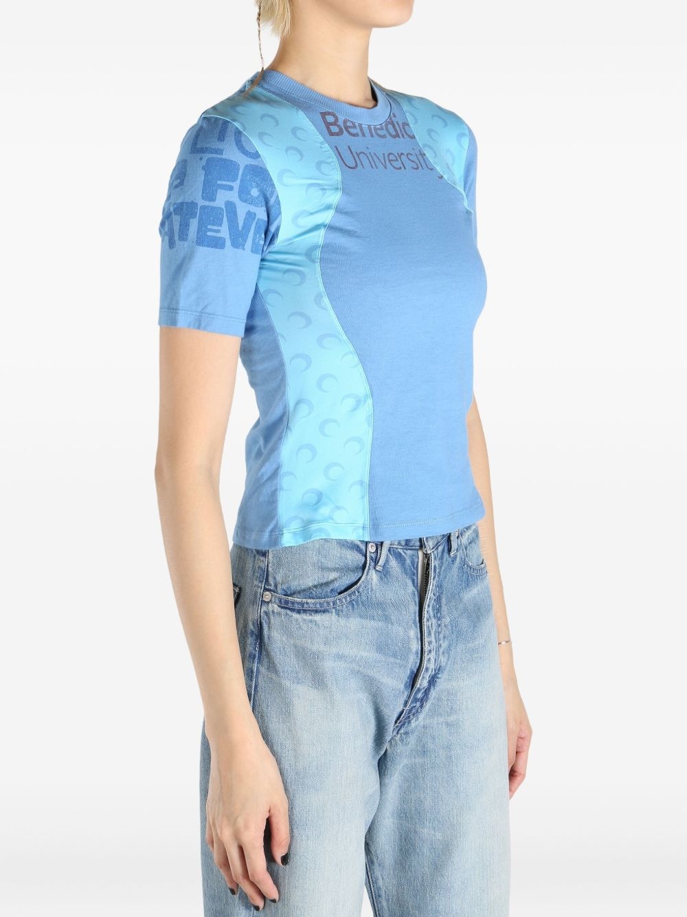 crescent moon-motif t-shirt - 3