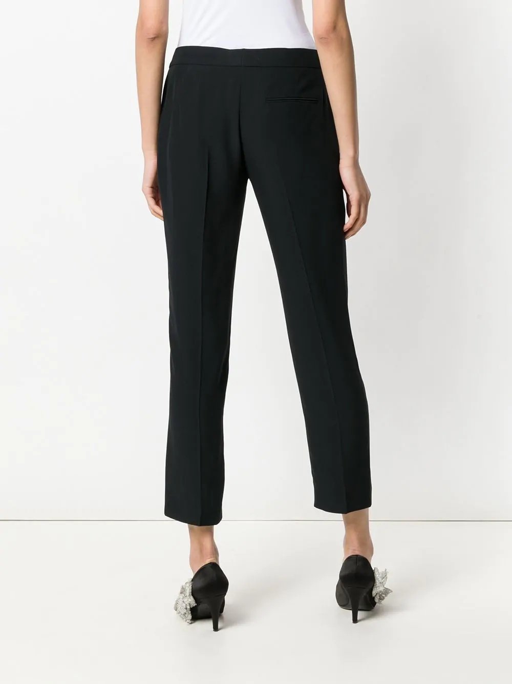 cropped straight leg trousers - 4