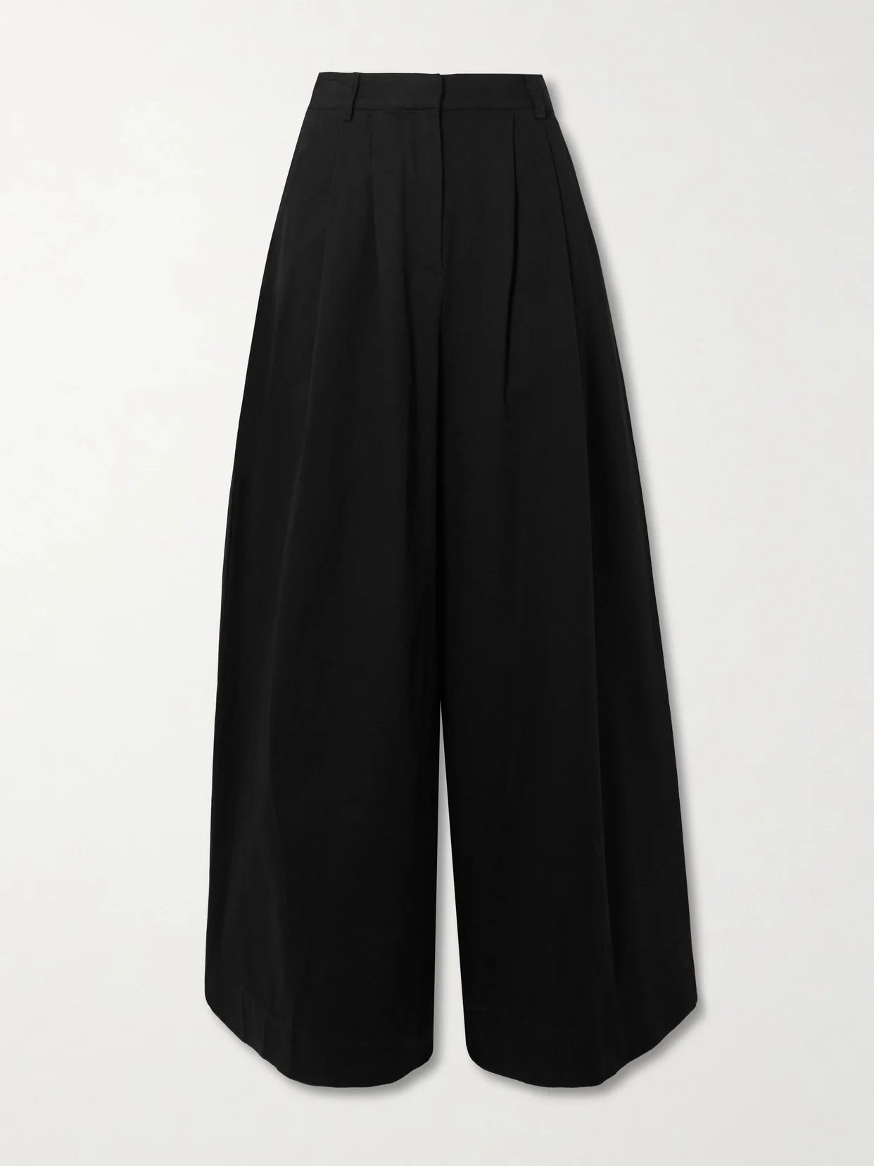 Wesley Pleated Cotton-twill Wide-leg Pants - 1