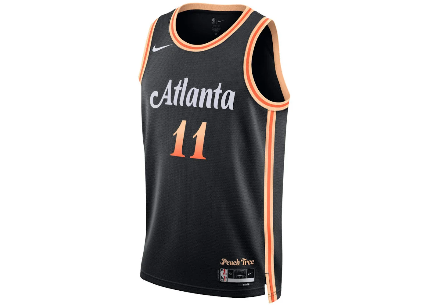Nike NBA Trae Young Atlanta Hawks Dri-FIT Jersey Black/Orange - 1
