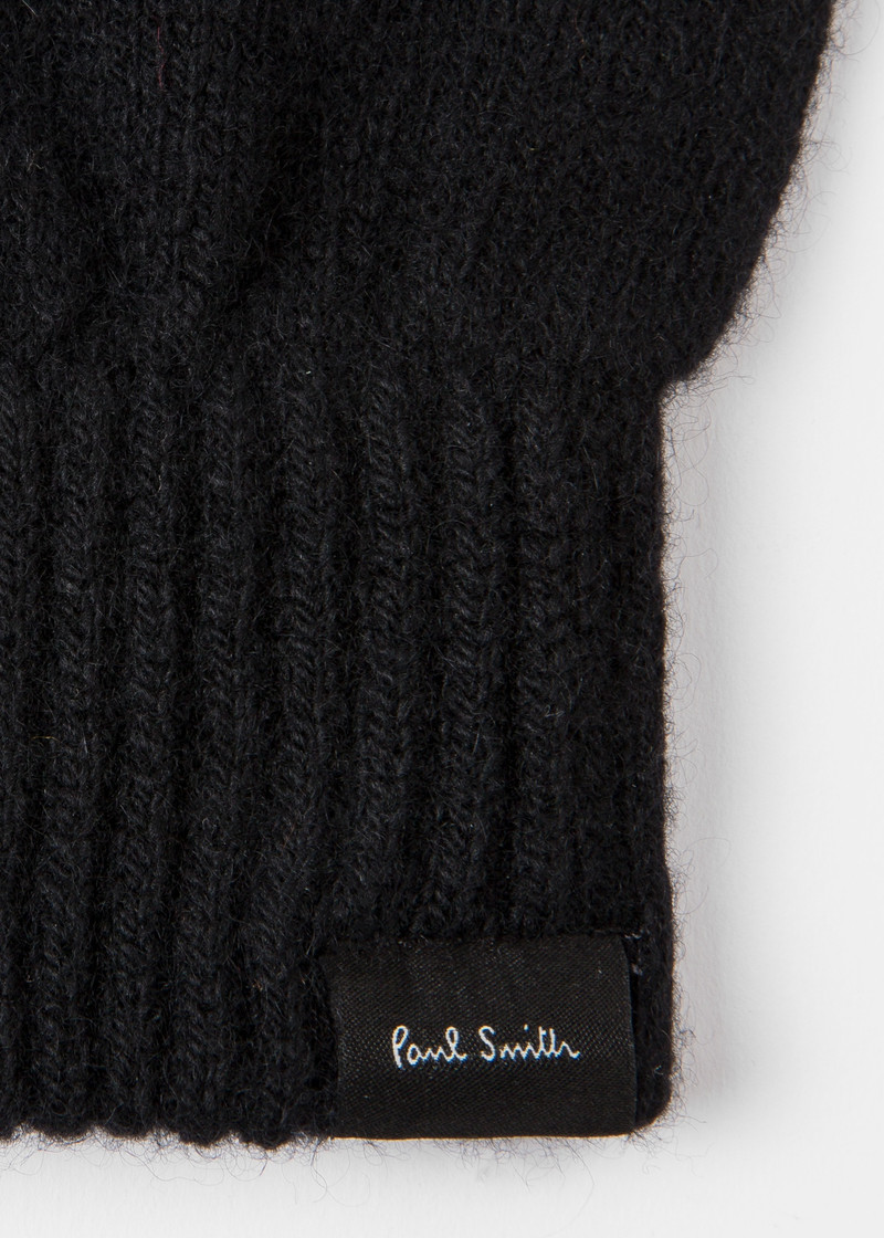 Paul Smith Black Cashmere And Merino Wool Gloves outlook