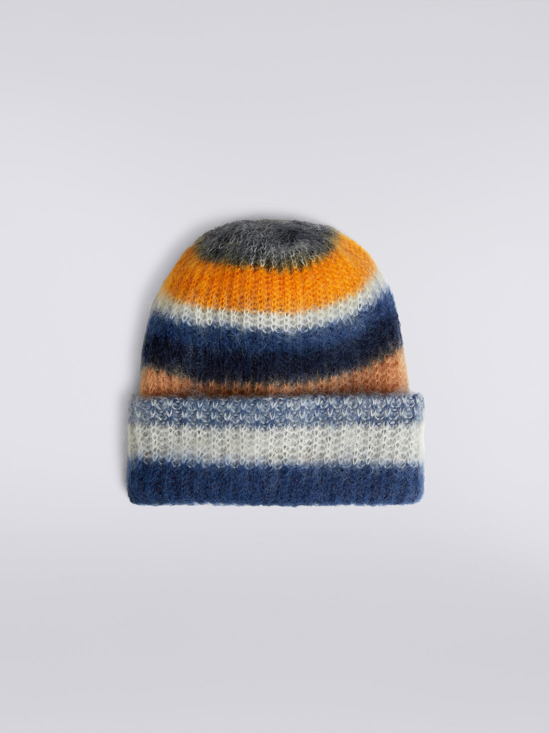 Striped mohair blend beanie - 1