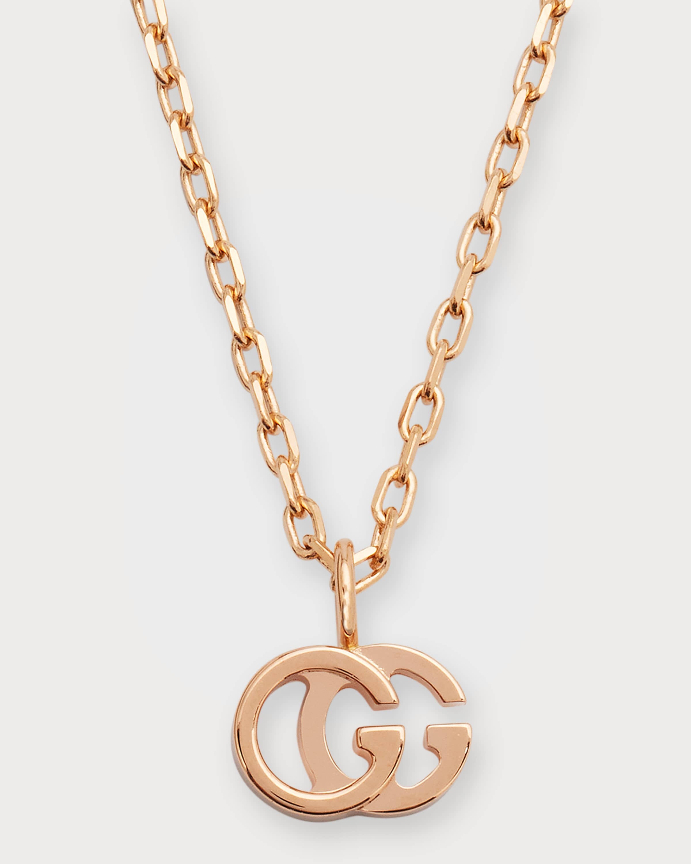 18K Yellow Gold GG Running Necklace - 1