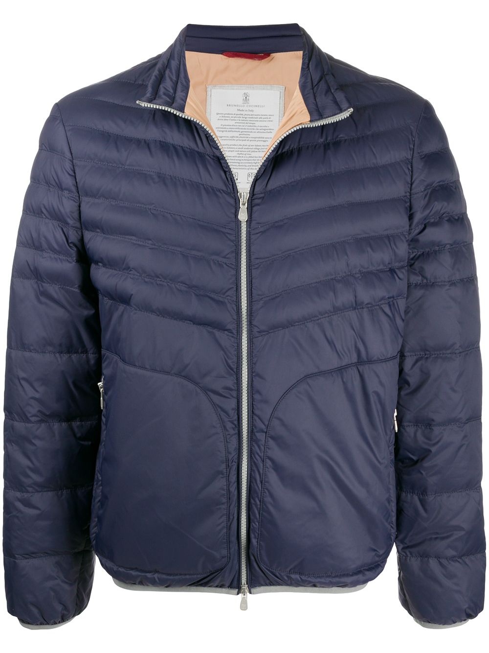 zipped padded jacket - 1