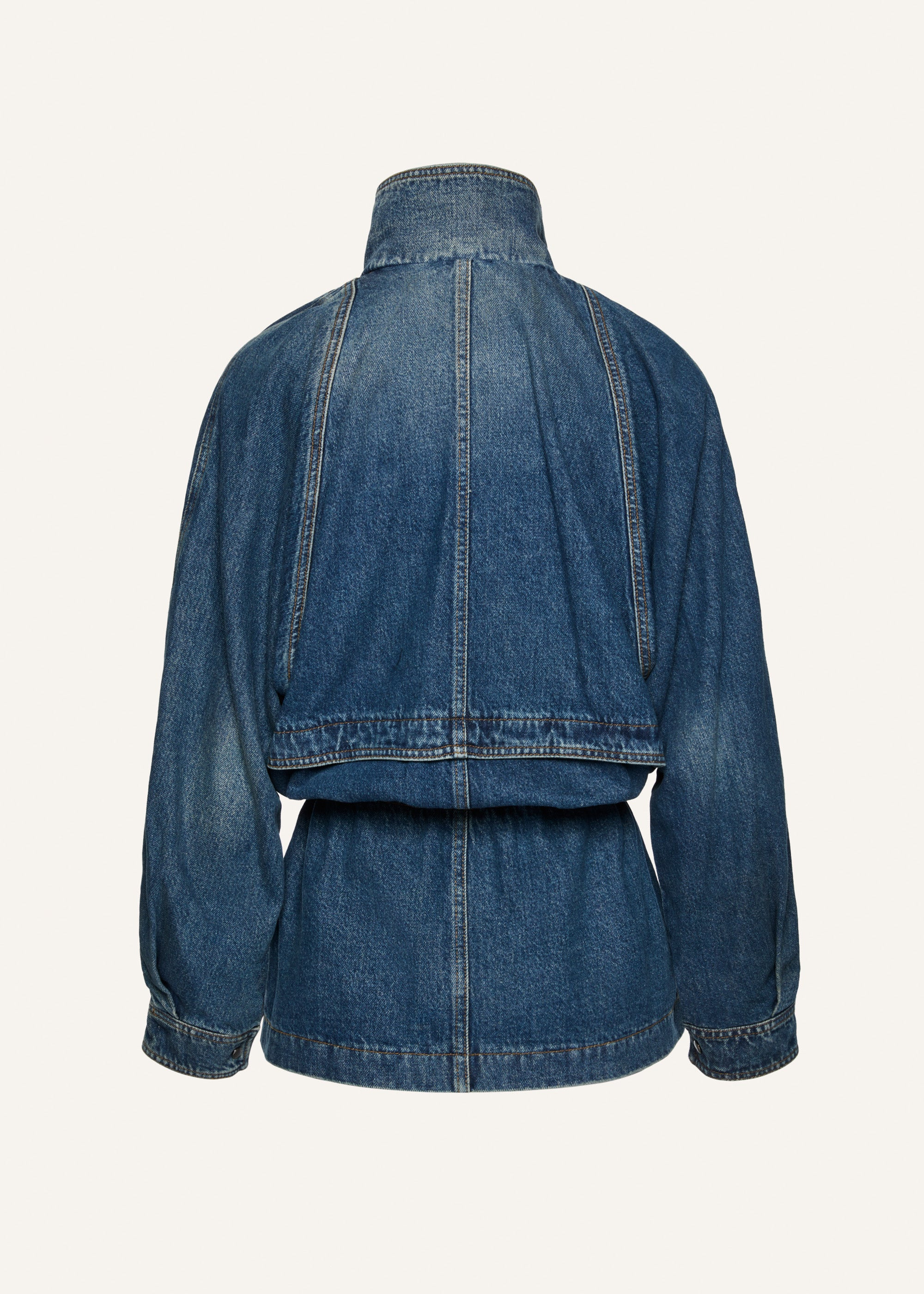 Cinched denim jacket in blue vintage - 2