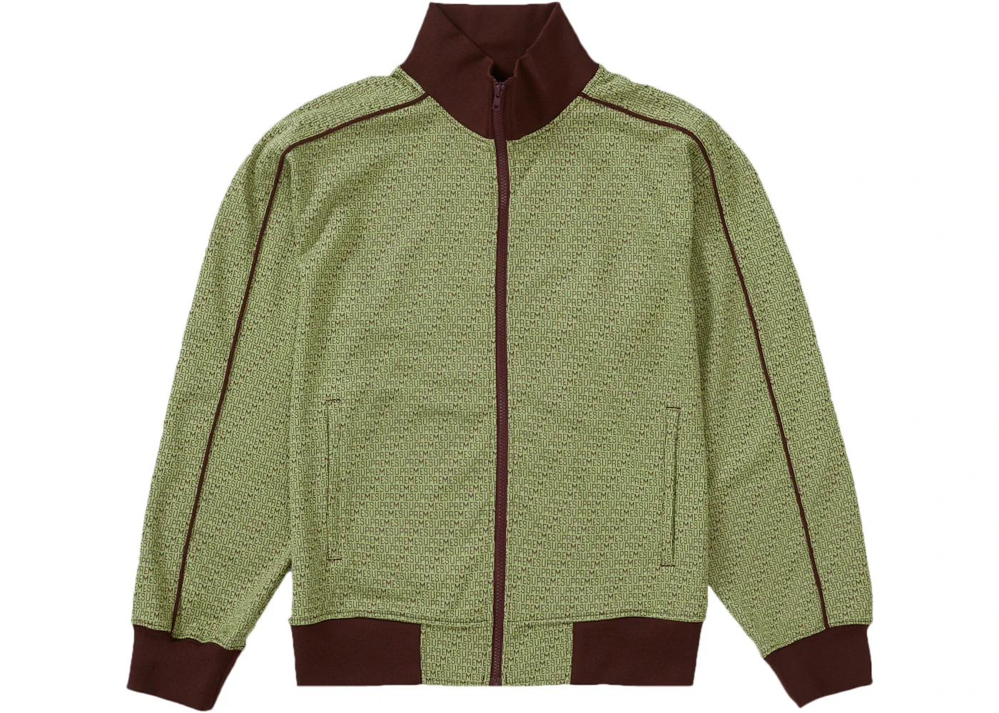 Supreme Repeat Track Jacket Olive - 1