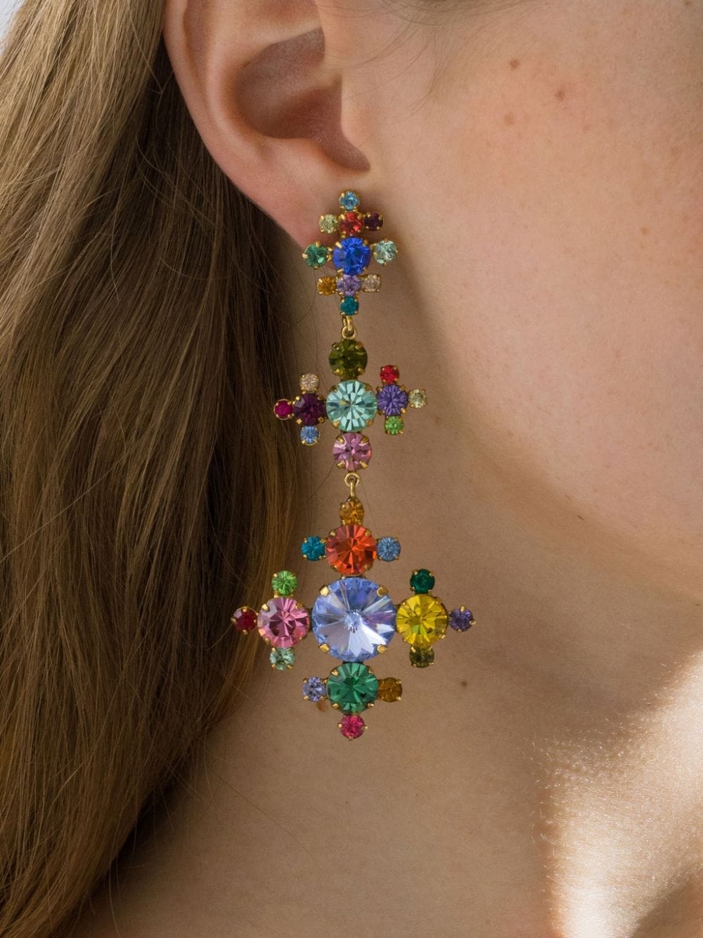 Valencia crystal-embellished earrings - 3