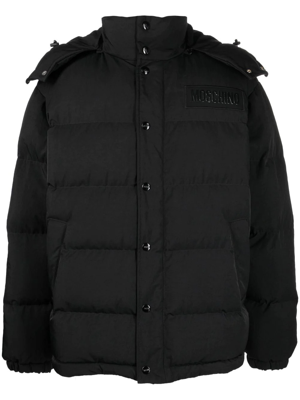 logo-patch puffer jacket - 1