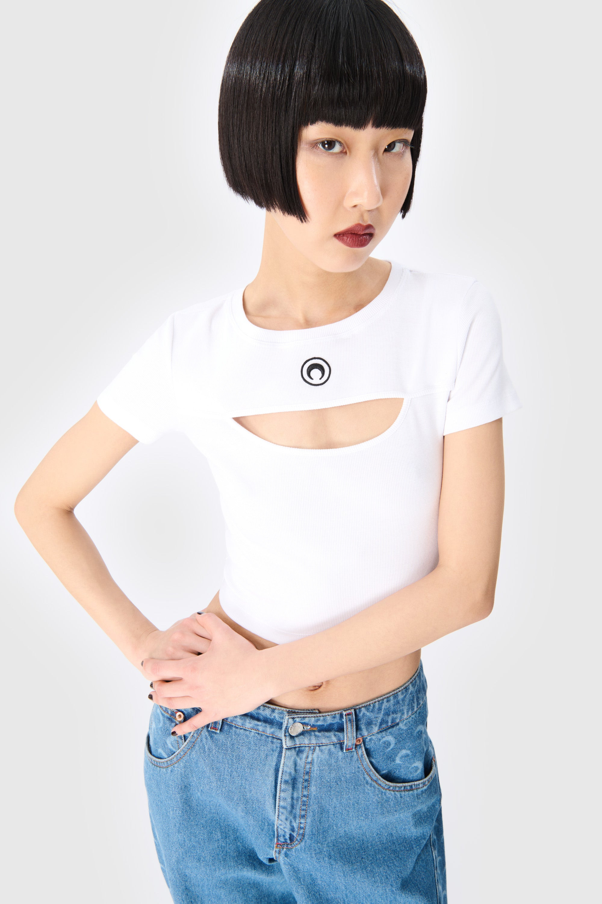 Moon Laser Denim Curved Jeans - 3