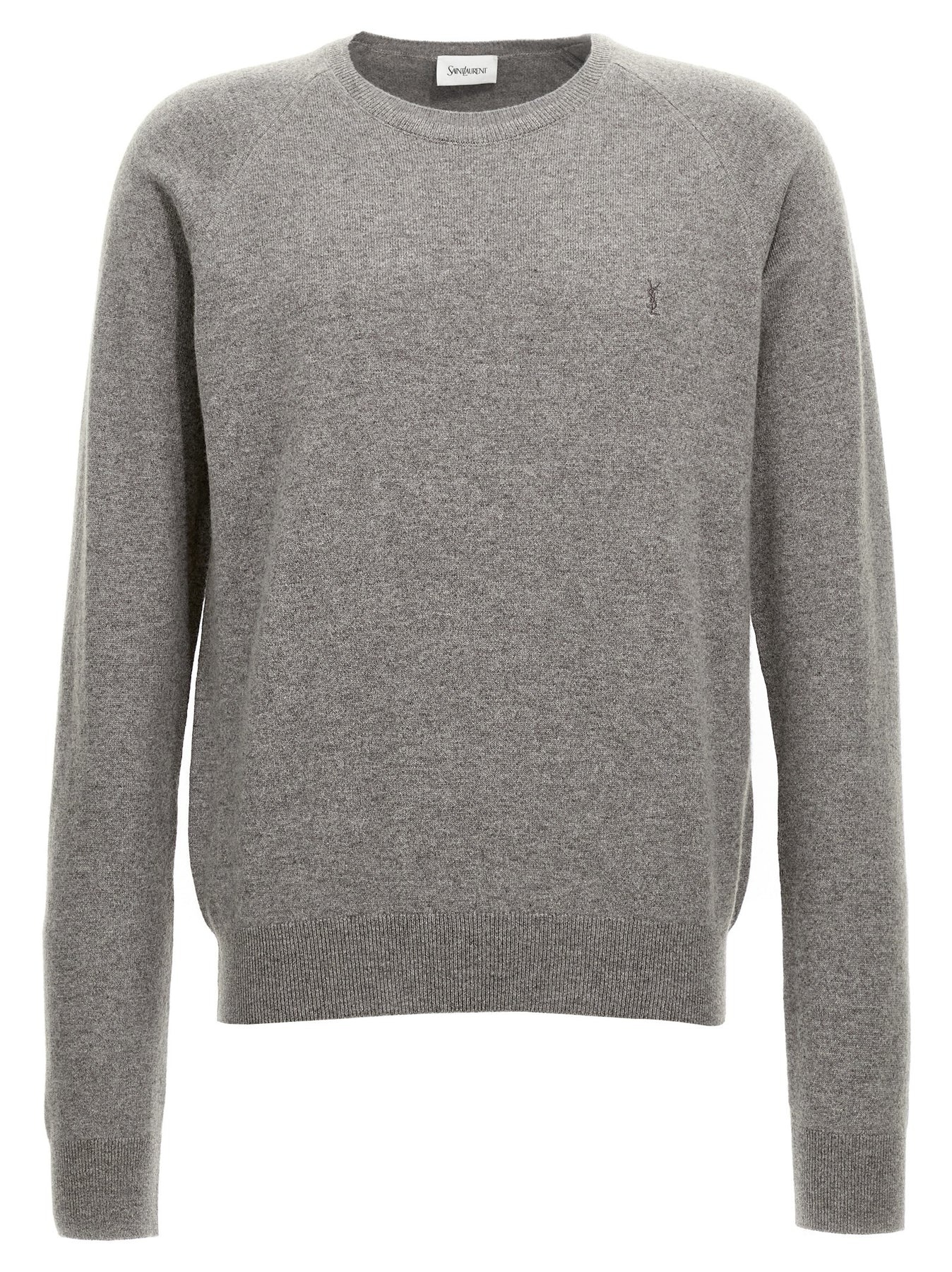 SAINT LAURENT Logo Embroidery Sweater Sweater, Cardigans