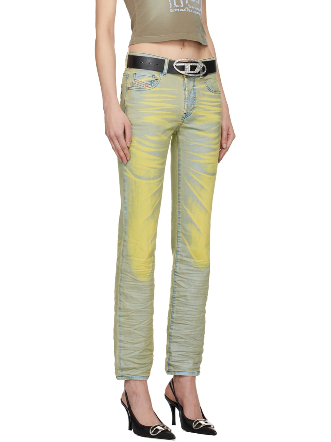 Yellow & Blue 1989 D-Mine Jeans - 2