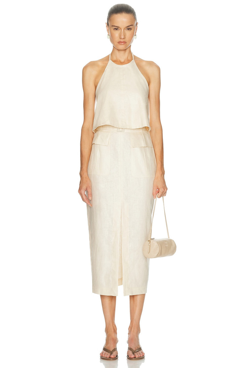 MATTHEW BRUCH Tie Halter Top outlook