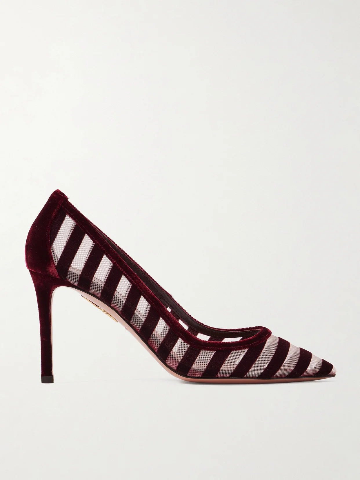 85 Mesh And Velvet Pumps - 1