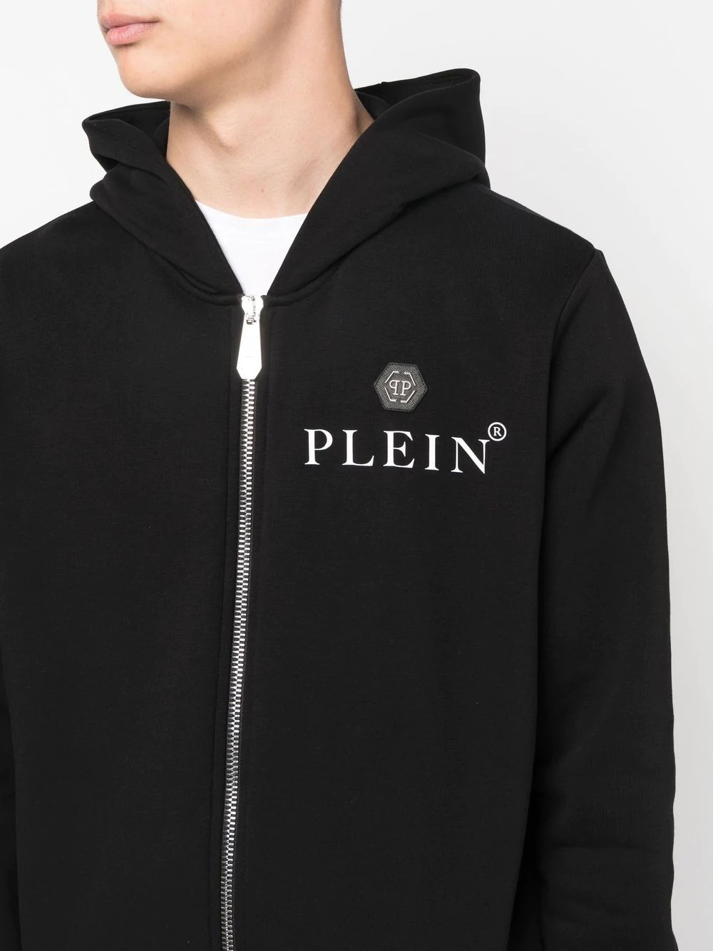 logo-print zip-up hoodie - 5