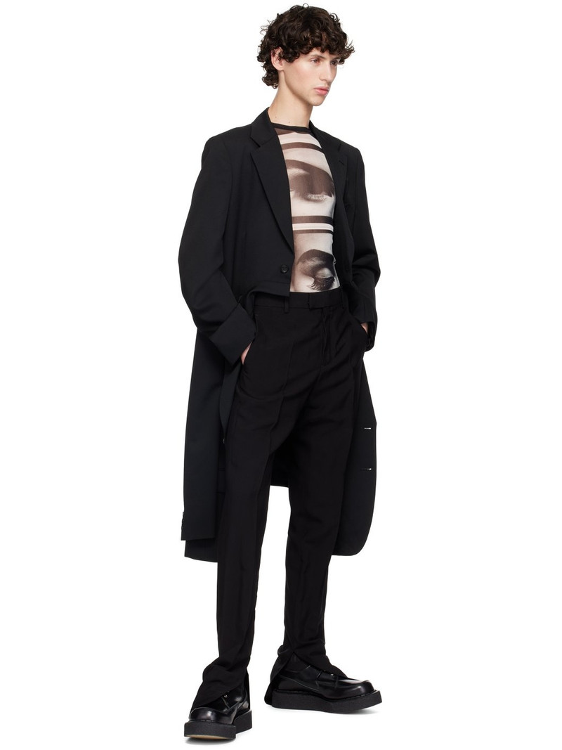 Black 'The Eyes And Lips' Long Sleeve T-Shirt 5