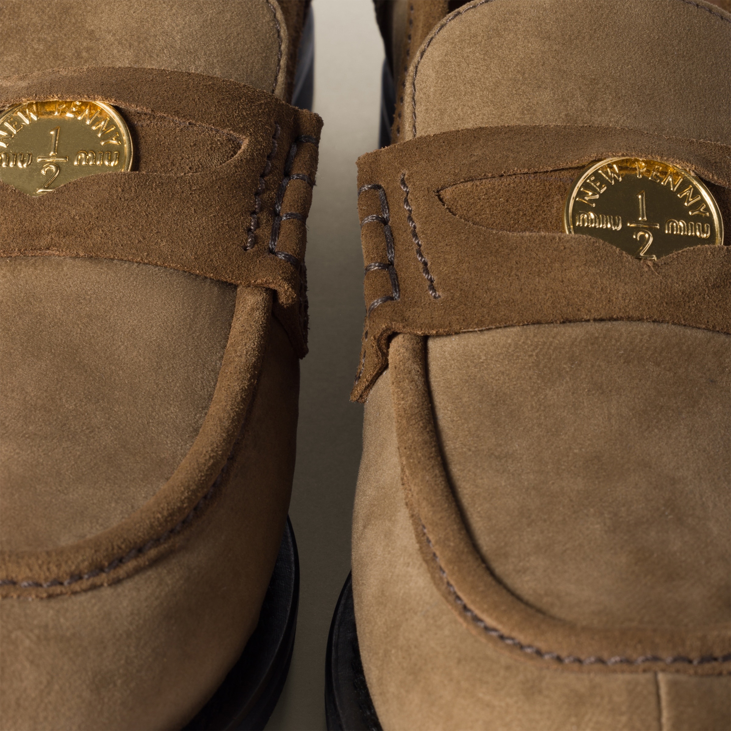 Velvet and suede Penny loafers - 4