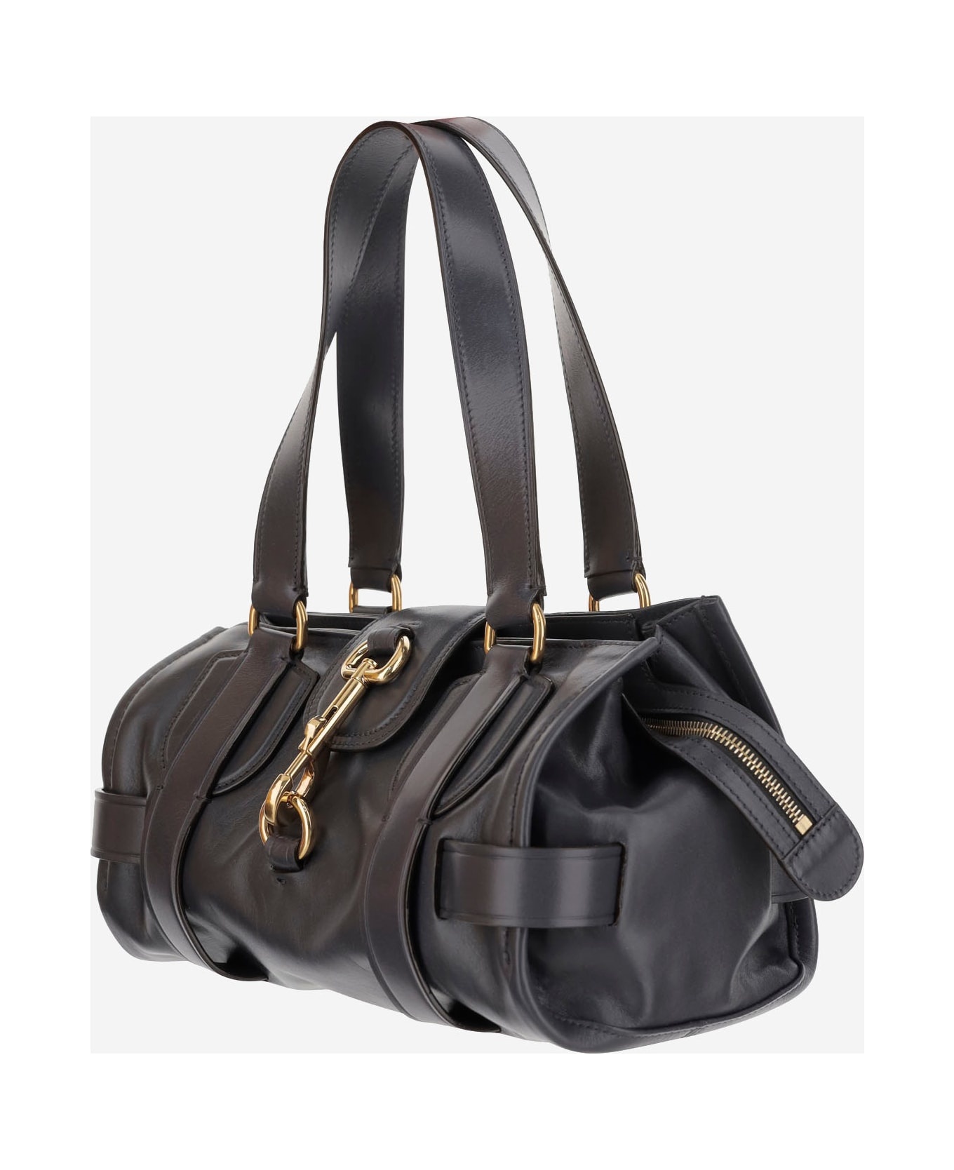 Navy Blue Leather Kerala 25 Shopping Bag - 2