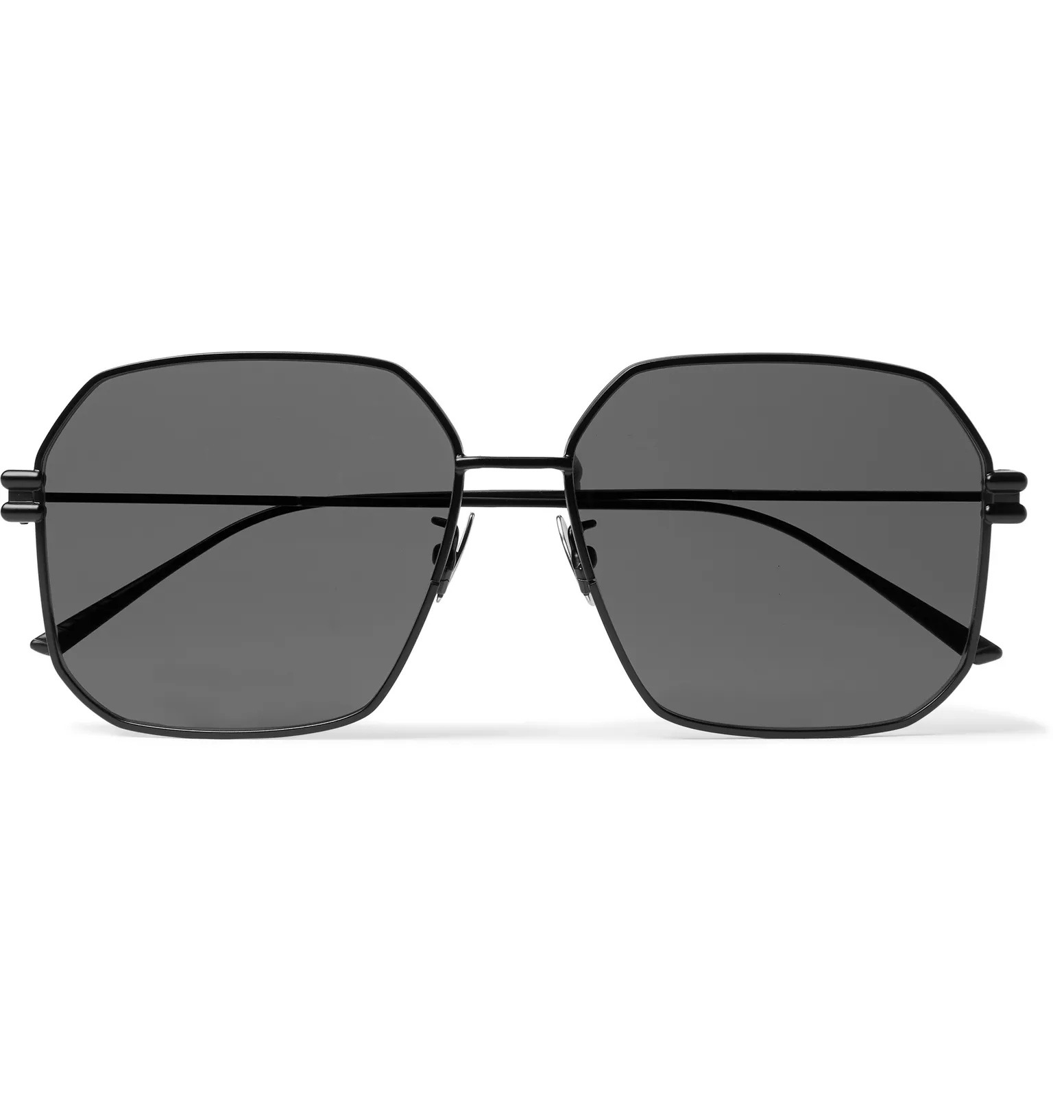 Square-Frame Metal Sunglasses - 1