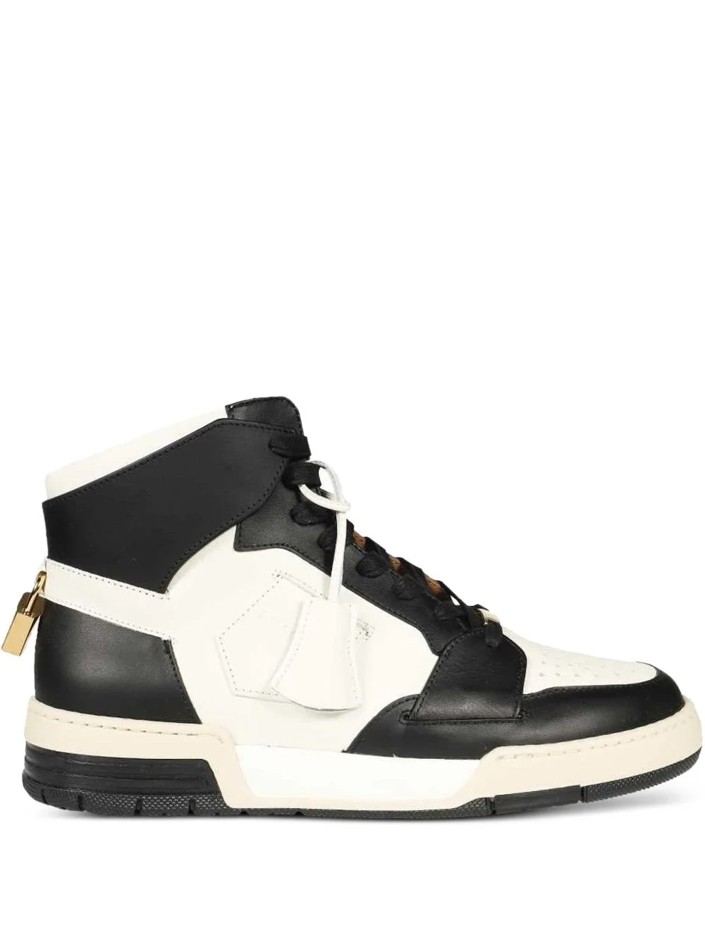 panelled high-top sneakers - 1